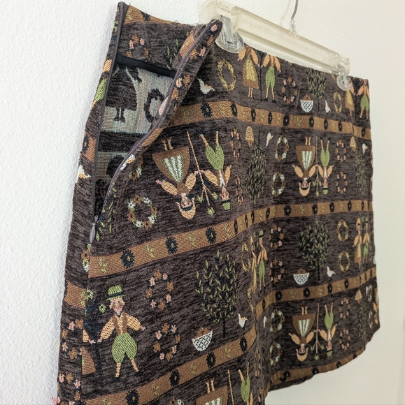 NWT Cider Jacquard Cottagecore Print Vest Top and Mini Skirt Set sz 1XL - Picture 9 of 13